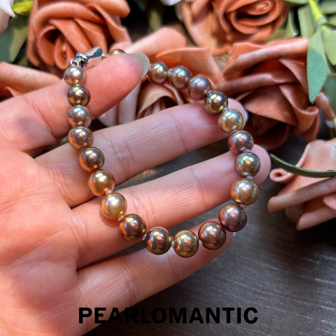 [Desinger's Choice] Freshwater Pearl Rare Metallic Glow Bracelet w. S925 Silver