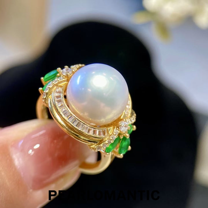 [Fine Jewelry] Excellent Luster Freshwater Pearl 10-11mm Big Size Adjustable Ring