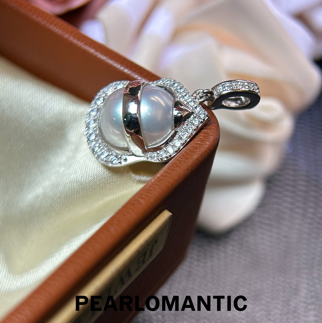 [618 Sale] Australian White Pearl Gourd Pendant Necklace w/ S925 Silver