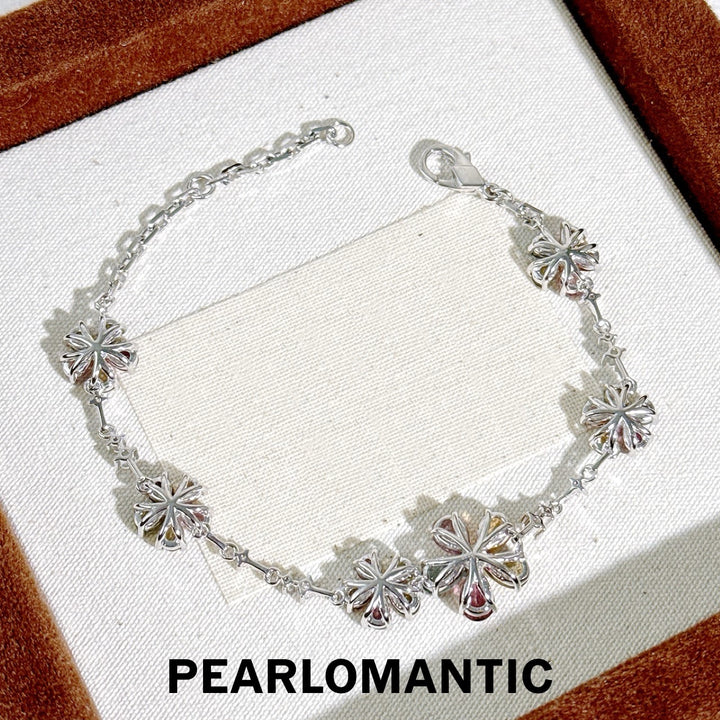 [Designer’s Choice] Rainbow Bloom Natural Tourmaline Flower Bracelet S925