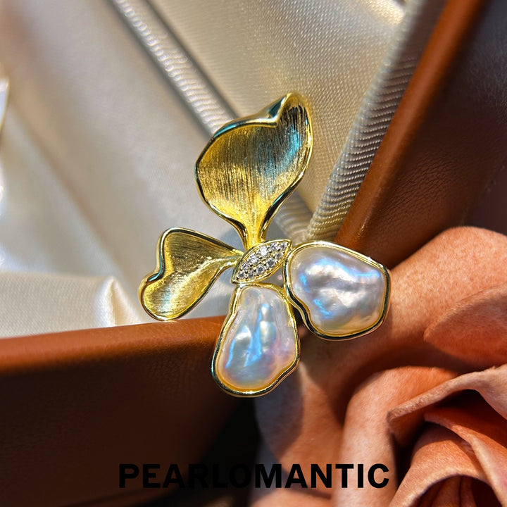 [Designer's Choice] Australian White Pearl Keshi Mirage Butterfly Pendants w/ S925 Silver