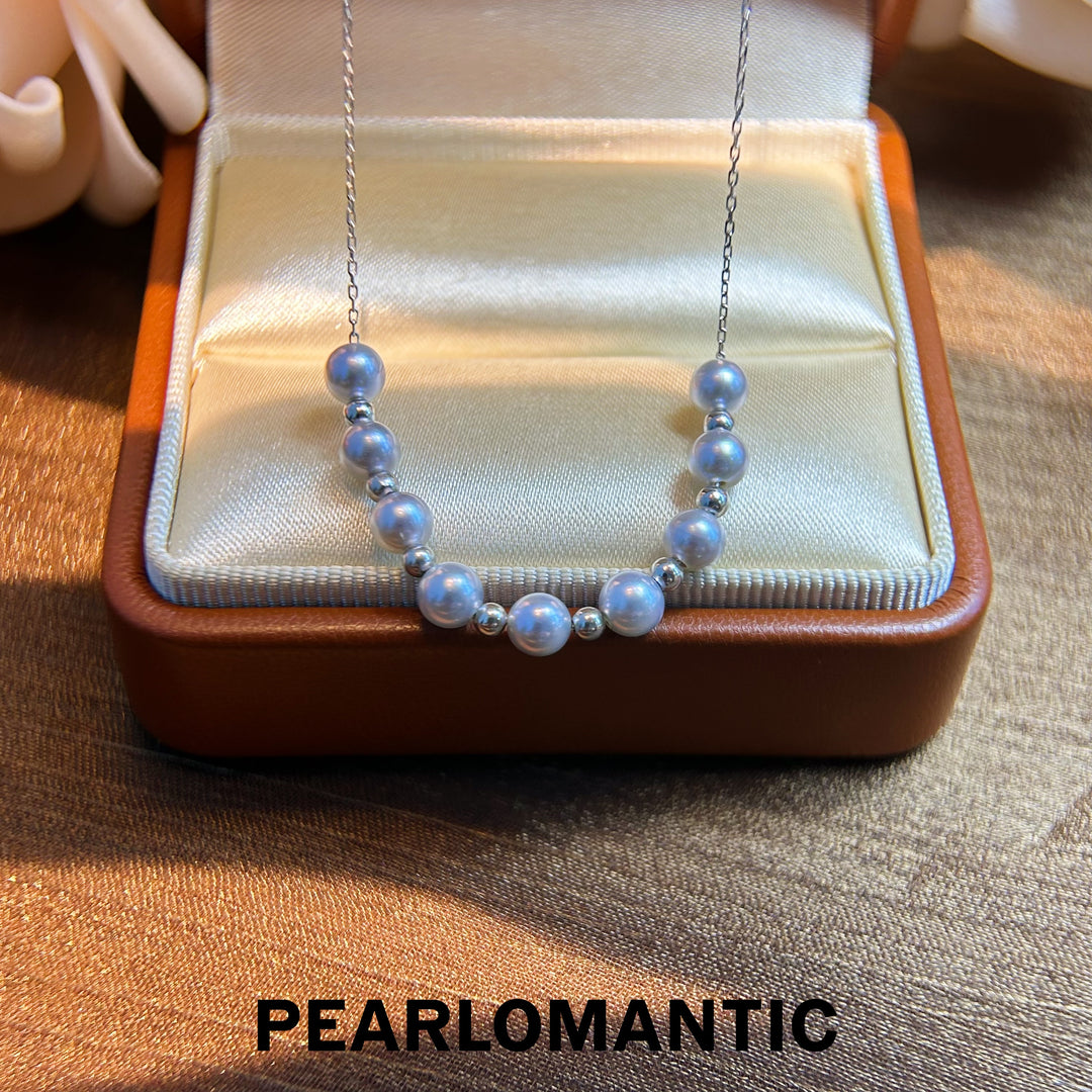 [Fine Jewelry] Akoya Pearl 4.5-5mm Starry Dots - Smile Minimalist Necklace Pendants