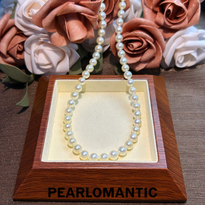 [Fine Jewelry] Akoya Pearl 6-7mm Golden Feather Classic Necklaces w/ S925 Silver