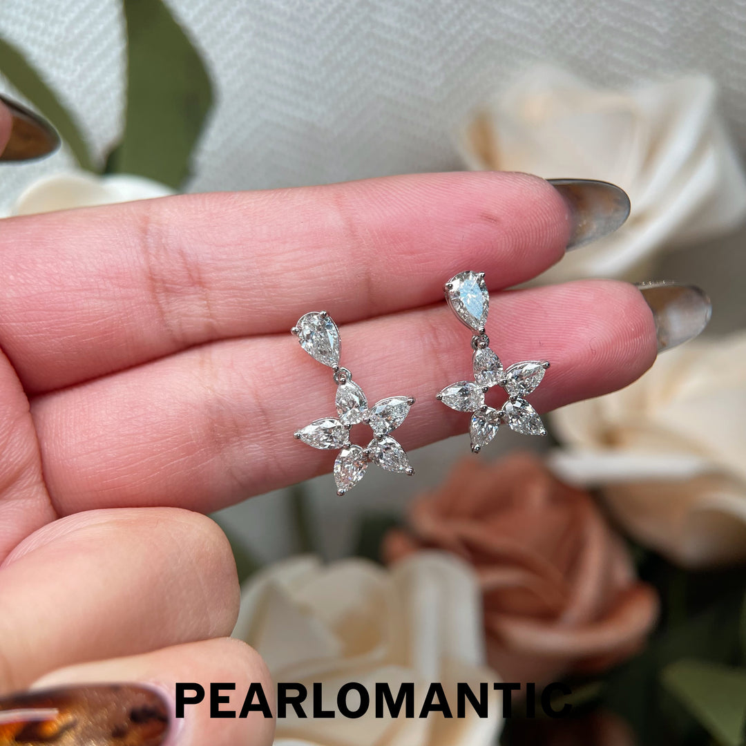 [Joyas Fina] Pendientes Starlight Garden con Diamantes Creados en Laboratorio y PT900