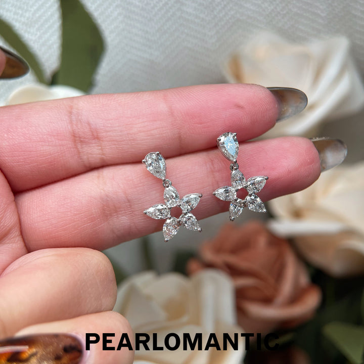 [Joyas Fina] Pendientes Starlight Garden con Diamantes Creados en Laboratorio y PT900
