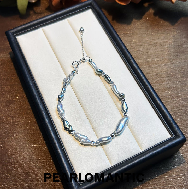 [Designer's Choice] Tahitian Black Keshi Pearl Adjustable Bracelets 16+3cm