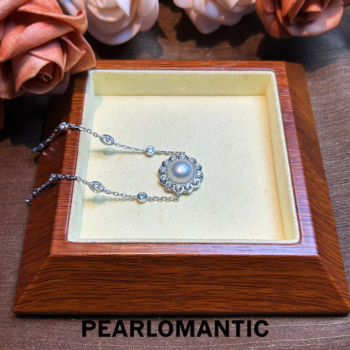 [Everyday Essentials] Australian Mabe Pearl 9-10mm Floral Adjustable Bracelets