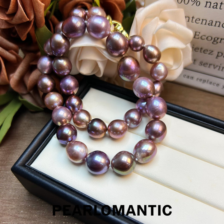 [Designer's Choice] Freshwater Baroque Pearl 9-12mm Candy Purple Classic Necklace 42cm