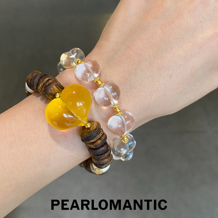 [Group-Buying Hand-carved Amber Heart & Ancient Forest Serenity Bracelet