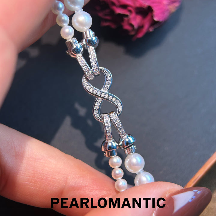 [Group-Buying] Freshwater Pearl Twilight Twins Dual Style Necklaces w/ S925 Silver