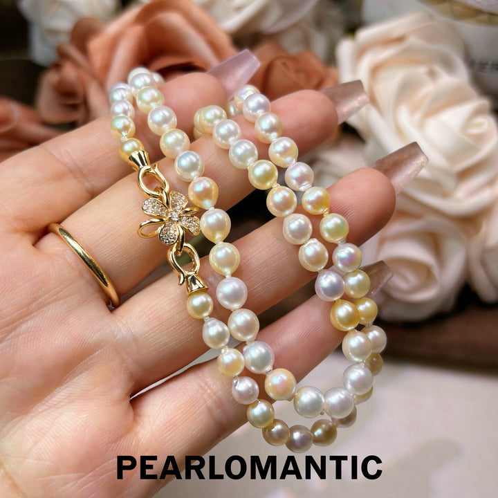 [Designer’s Choice] Candy Glow 5–6mm Japanese Akoya Baroque Pearl Multicolor Necklace