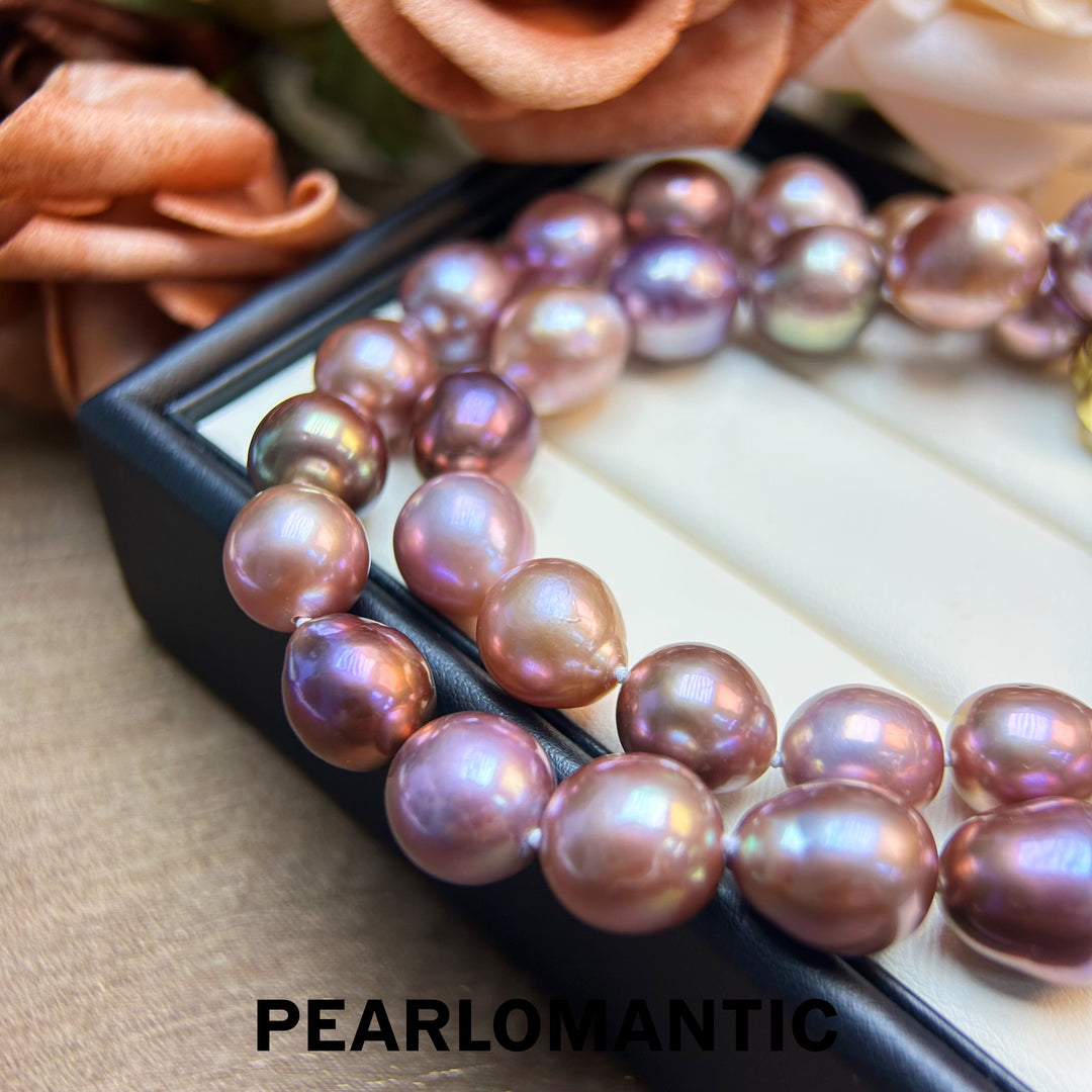 [Designer's Choice] Freshwater Baroque Pearl 9-12mm Candy Purple Classic Necklace 42cm