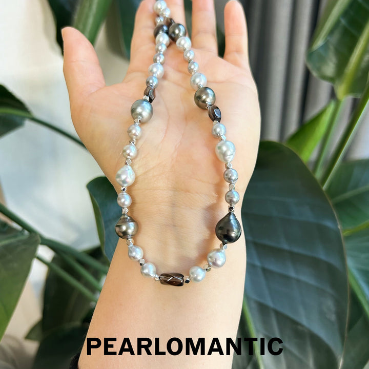 [Designer's Choice] Akoya Baroque Multi-Sizes Mystic Gradient Adjustable Necklace