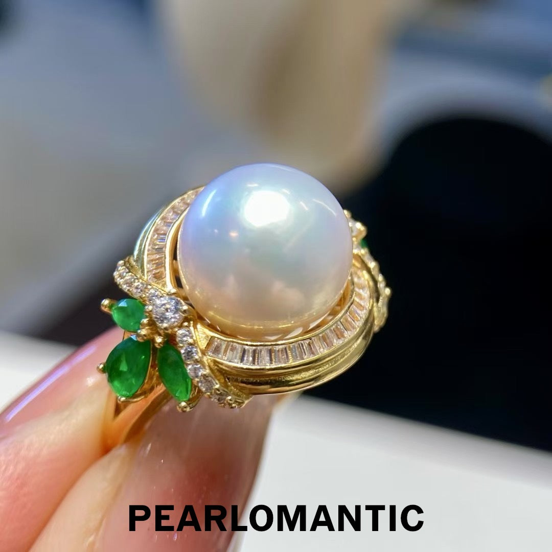 [Fine Jewelry] Excellent Luster Freshwater Pearl 10-11mm Big Size Adjustable Ring