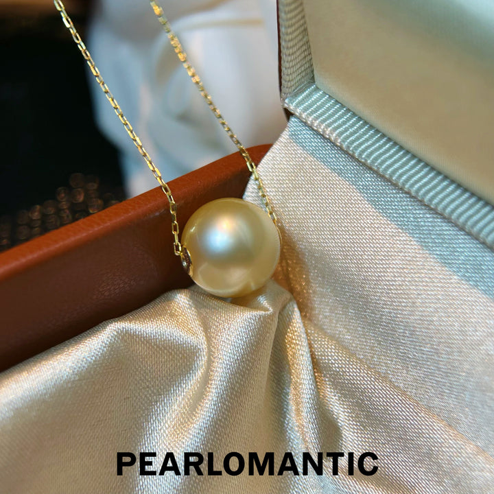 [Fine Jewelry] 18k Gold South Sea Pearl 10-11mm Sun-Kissed Solitaire Pendant