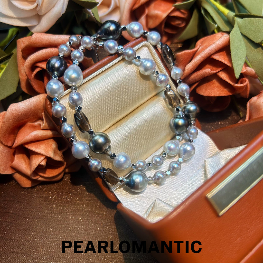 [Designer's Choice] Akoya Baroque Multi-Sizes Mystic Gradient Adjustable Necklace