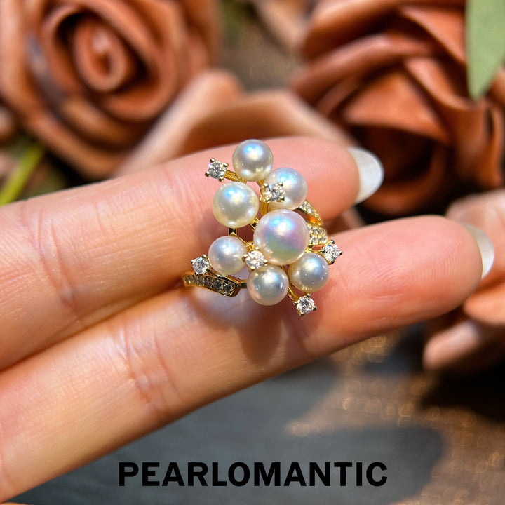 [Designer's Choice] Akoya Pearl 3-7mm Luminous Bloom Ring w/ S925 Silver