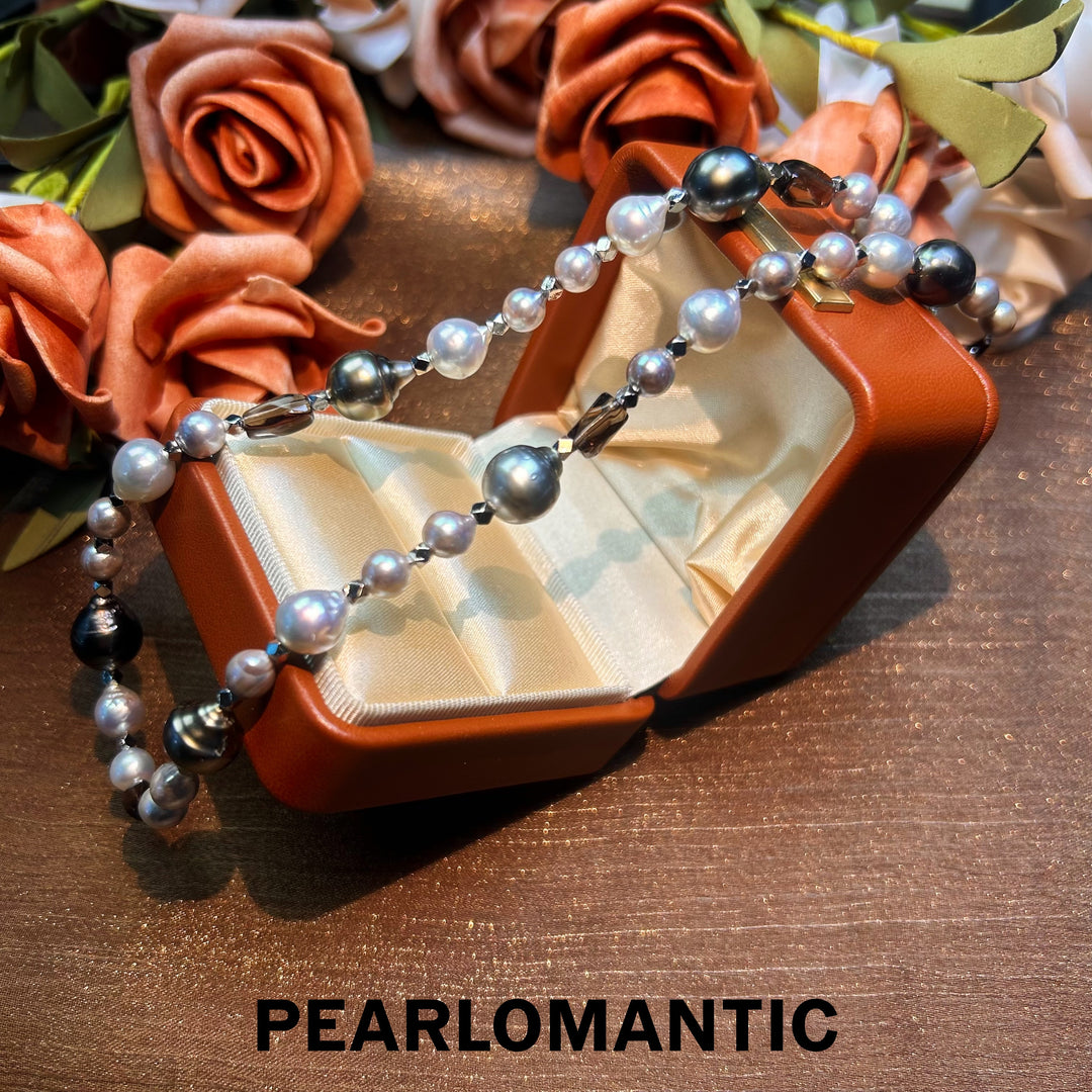 [Designer's Choice] Akoya Baroque Multi-Sizes Mystic Gradient Adjustable Necklace