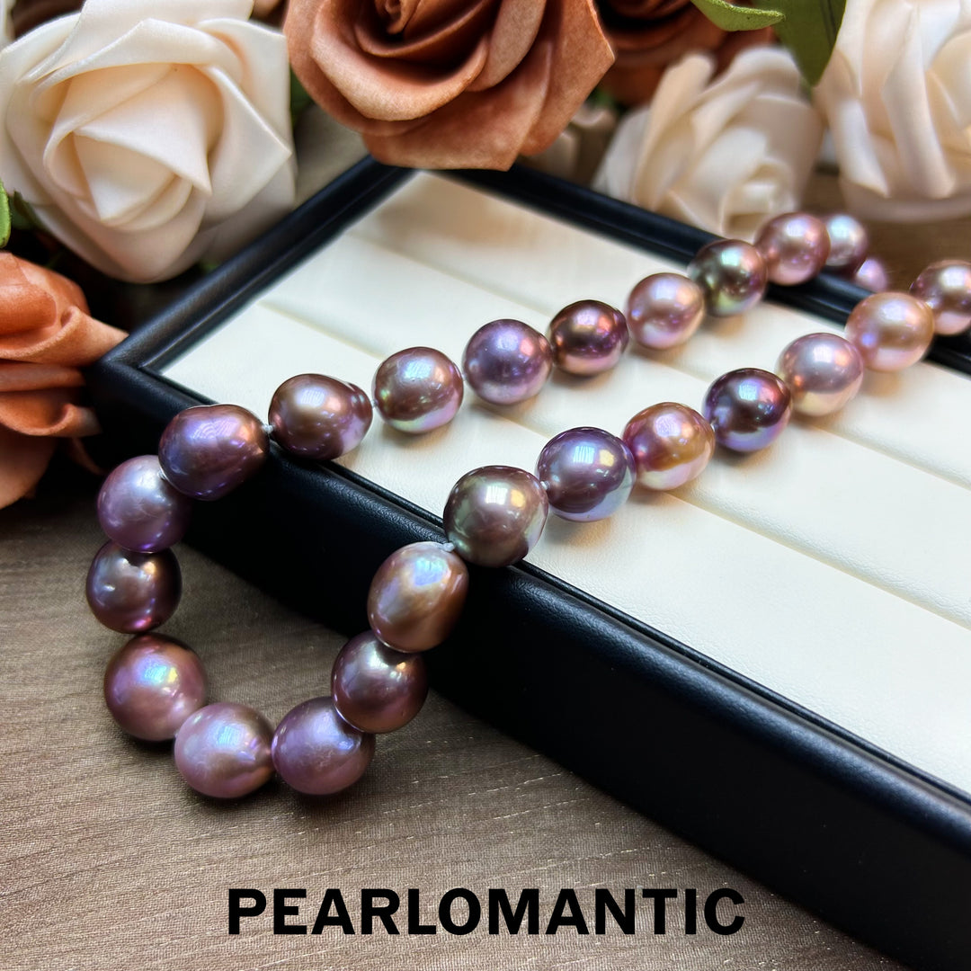 [Designer's Choice] Freshwater Baroque Pearl 9-12mm Candy Purple Classic Necklace 42cm