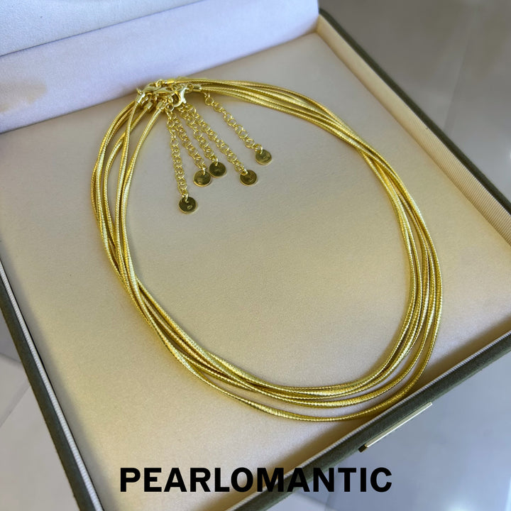 [Everyday Essentials] Exquisite German - Crafted S925 Snake Bone Chain - 45cm, Adjustable