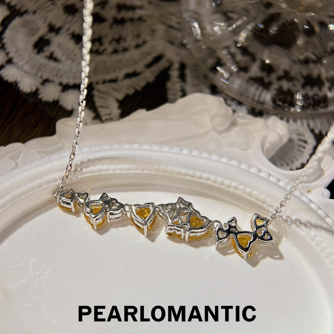 [Designer's Choice] Citrine 1.5ct Sunshine Heart Balance w/ S925 Silver Adjustable Chain