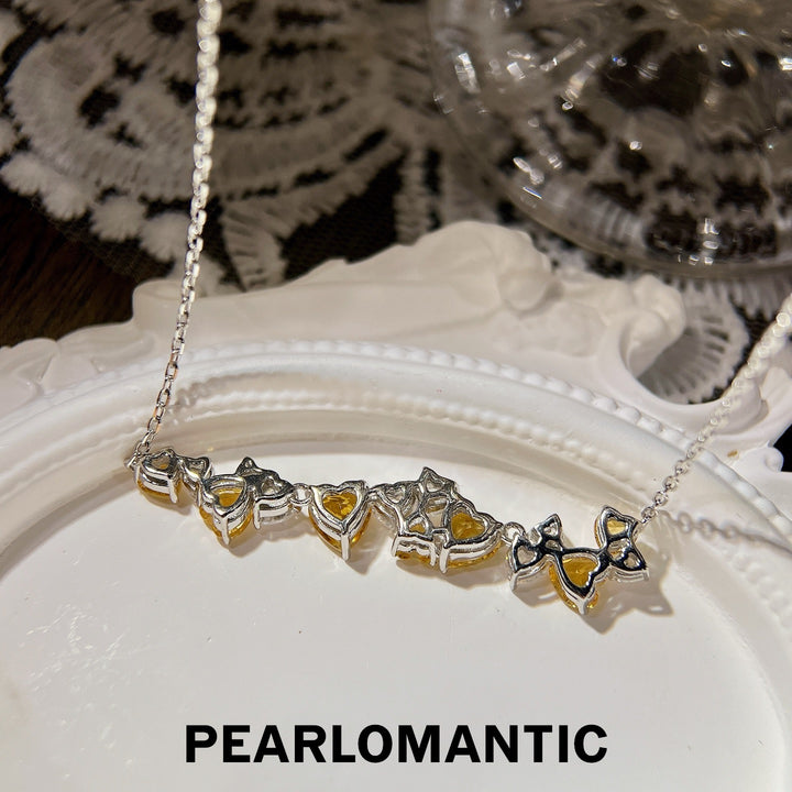 [Designer's Choice] Citrine 1.5ct Sunshine Heart Balance w/ S925 Silver Adjustable Chain