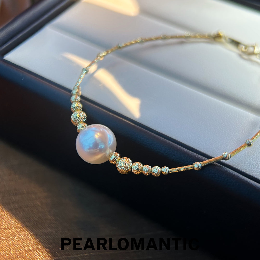 [Fine Jewelry] 18k Gold & Akoya 9.5-10mm Excellent Luster Bracelets 16+3cm