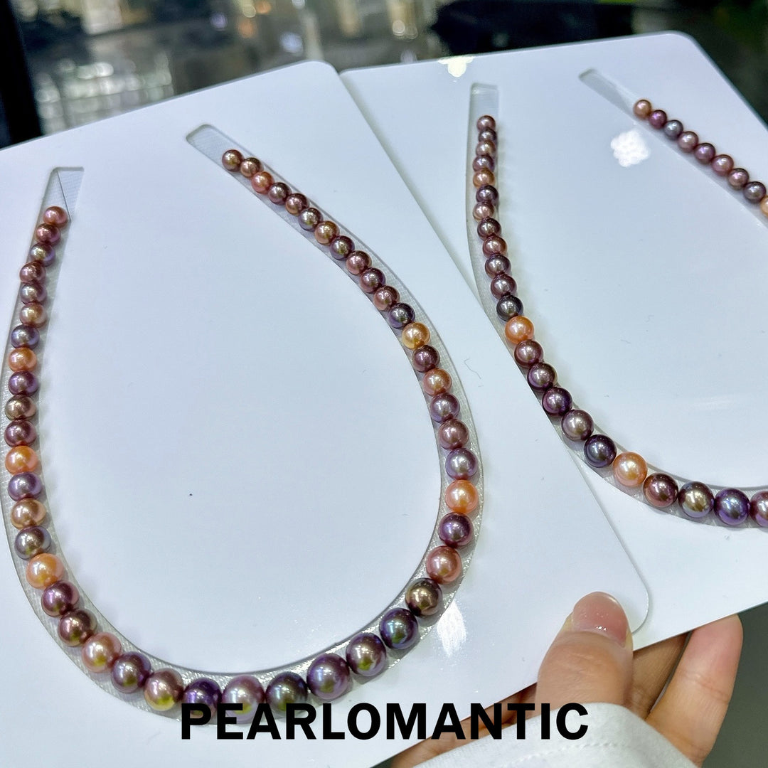 [Designer's Chioce] Freshwater Pearl Rare Metal Gradient Color Classic Necklace