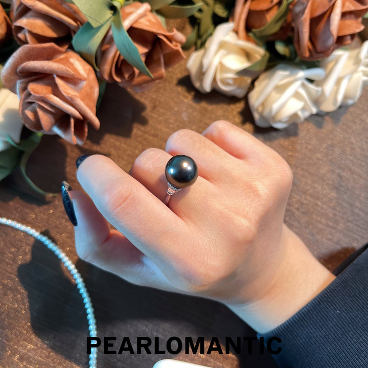 [Fine Jewelry] 18k Gold & Tahitian Black Pearl 13mm Big Size Rings