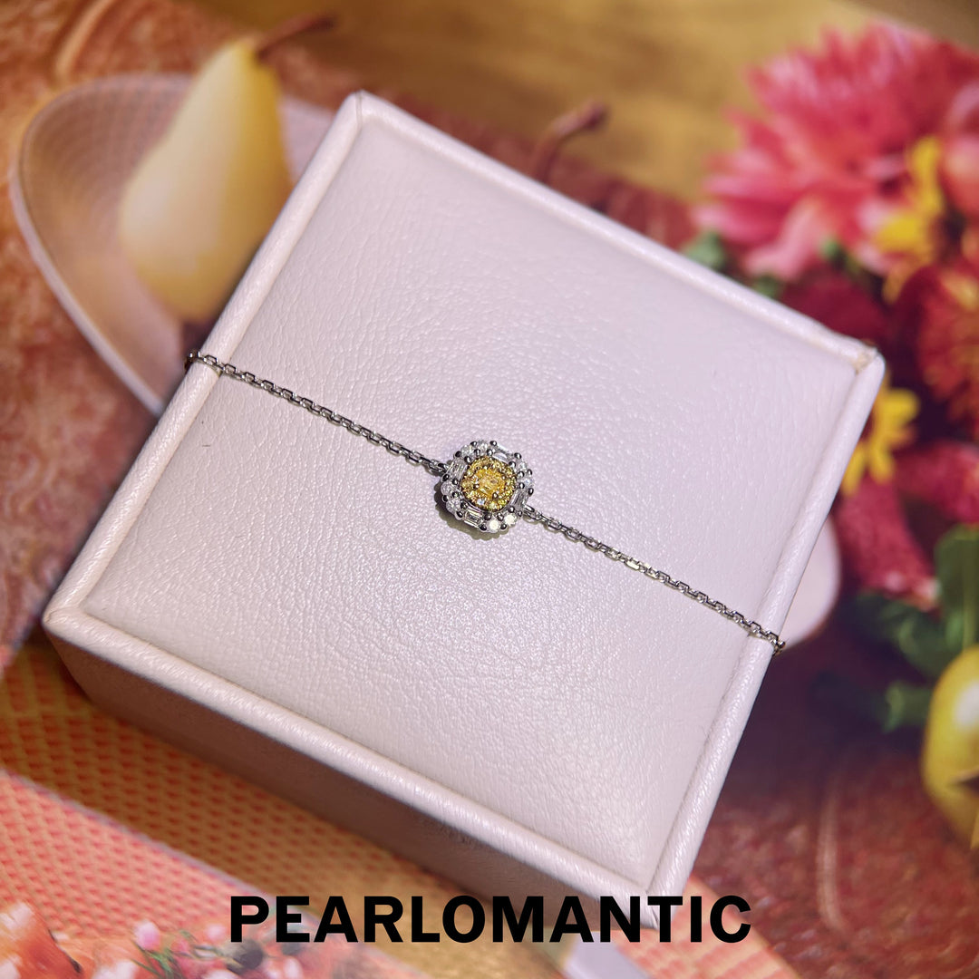 [Fine Jewelry] 18k White Gold &amp; Yellow Diamonds Golden Solstice Adjustable Bracelets