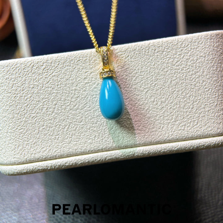 [Designer’s Choice] Azure Drop Sleeping Beauty Turquoise S925 Silver Convertible Pendant
