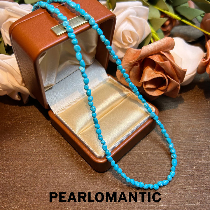 [Designer's Choice] Sleeping Beauty Turquoise Oceanic Charm Adjustable Necklace w/ S925 Silver