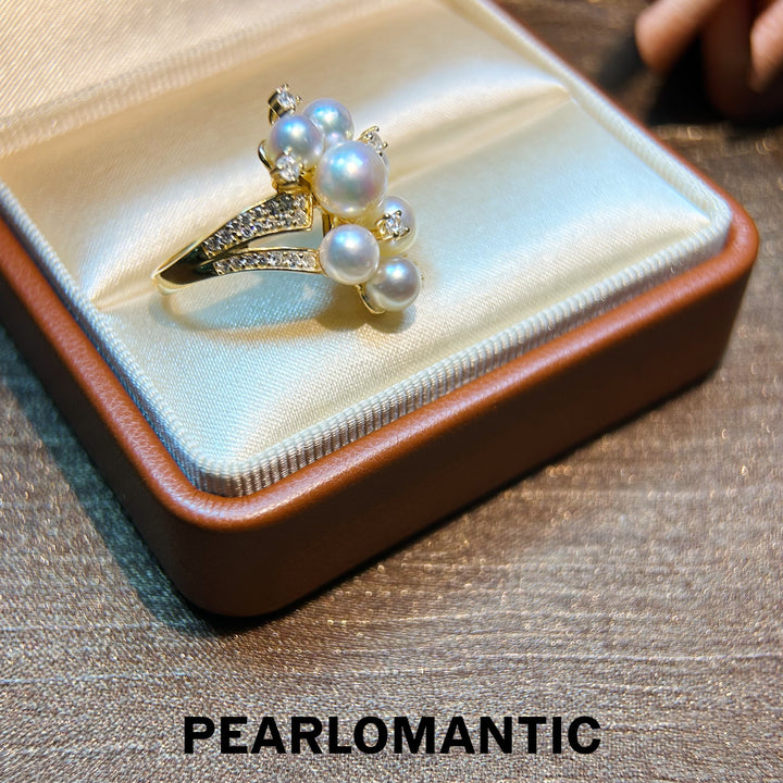 [Designer's Choice] Akoya Pearl 3-7mm Luminous Bloom Ring w/ S925 Silver