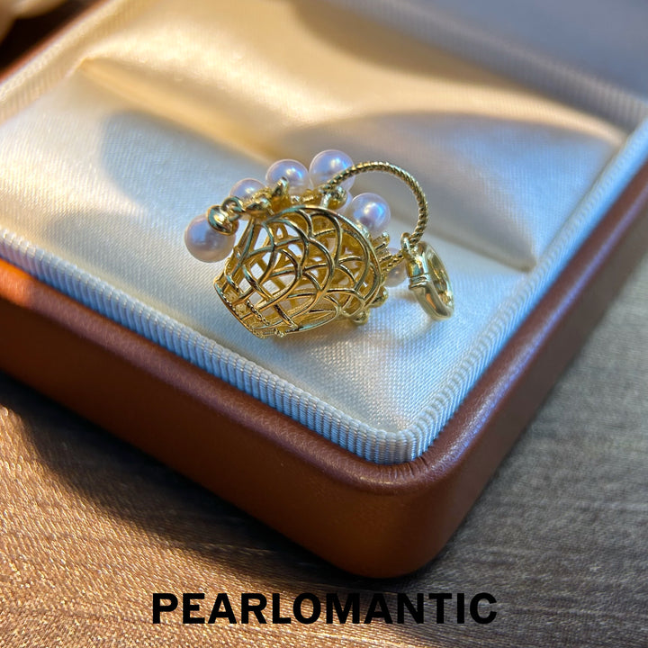 [Designer's Choice] Freshwater Exquisite 5A Pearl Basket Pendant Necklace