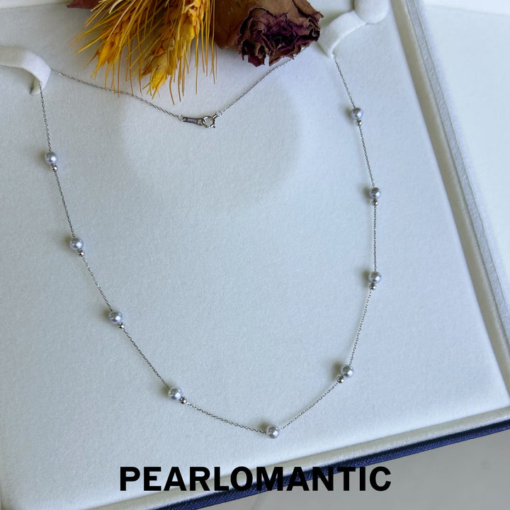 [Fine Jewelry] Akoya Pearl 4.5-5mm Starry Dots - Smile Minimalist Necklace Pendants