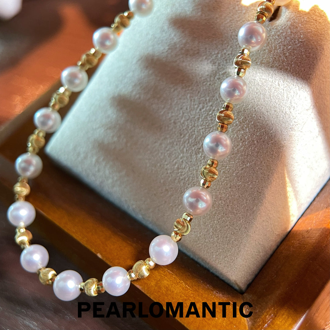 [Designer's Choice] Freshwater Pearl White 5-5.5mm Spaced Necklaces Adjustable