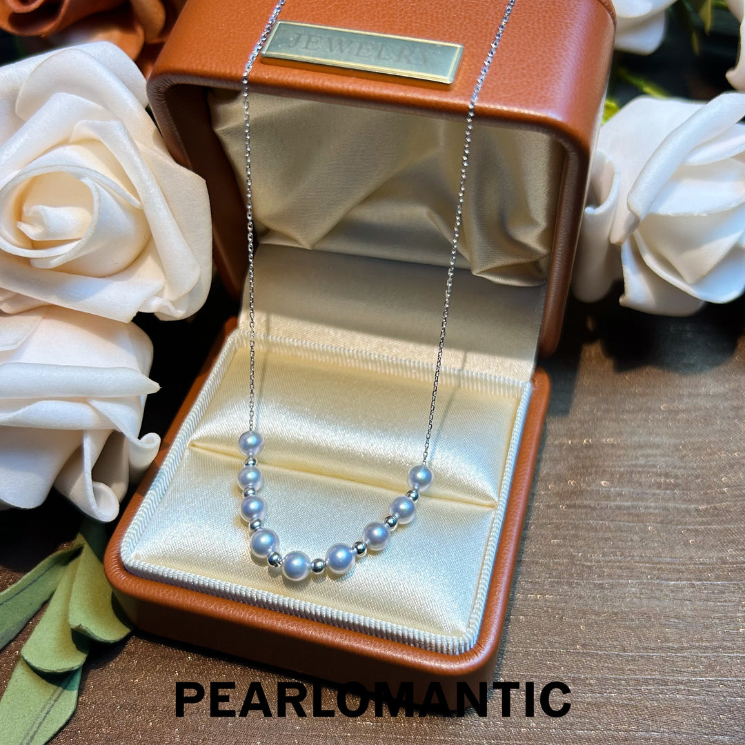 [Fine Jewelry] Akoya Pearl 4.5-5mm Starry Dots - Smile Minimalist Necklace Pendants