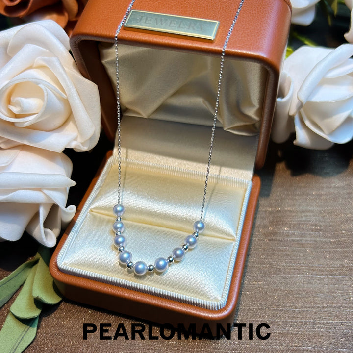 [Fine Jewelry] Akoya Pearl 4.5-5mm Starry Dots - Smile Minimalist Necklace Pendants