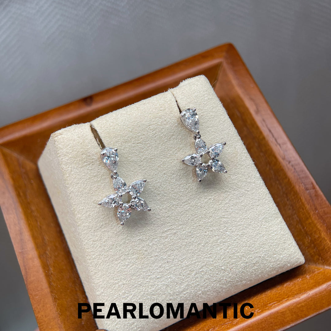 [Joyas Fina] Pendientes Starlight Garden con Diamantes Creados en Laboratorio y PT900