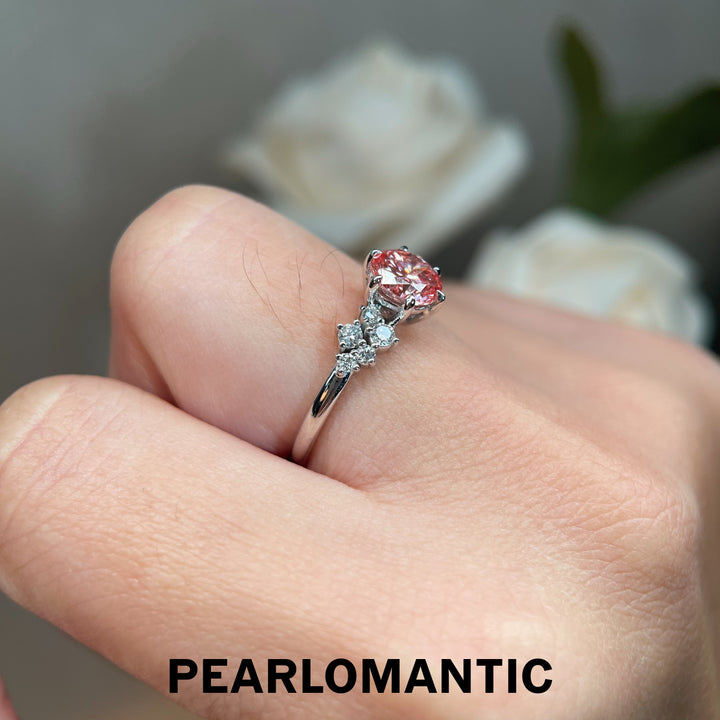 [Fine Jewelry] Lab-Grown Diamonds Pink Starlight PT900 Ring US Size 6.5