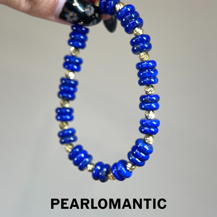 [Designer’s Choice] Midnight Orbit Old-Mine Lapis Lazuli Beaded Bracelet