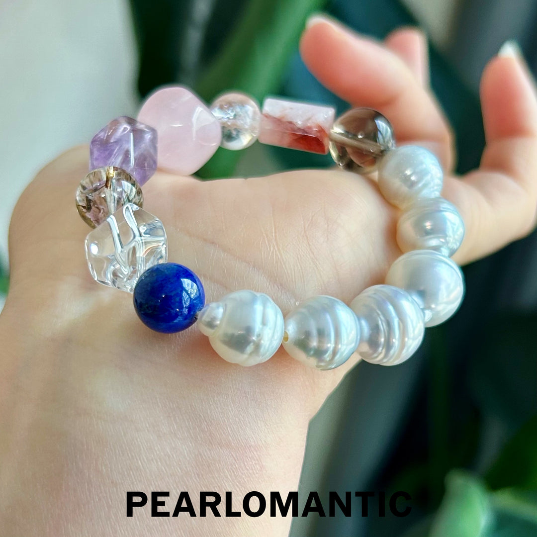 [Elección del diseñador] Pulseras "Cosmic Pulse" con perlas australianas y cristales naturales