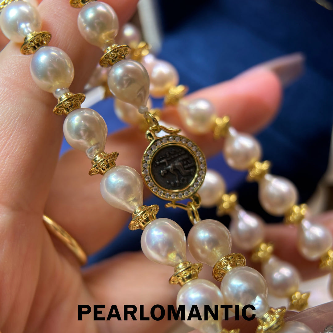 [Designer’s Choice] Rosé Baroque 6.5–7.5mm Akoya Pearl 14K Gold-Filled Vintage Necklace