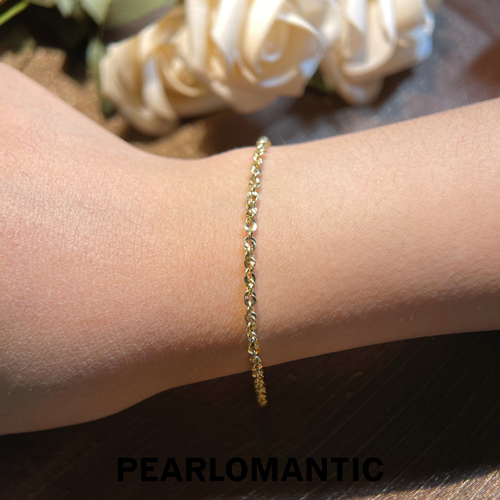 [Fine Jewelry] Japan-Made 18k Gold Twisted Design Bracelets