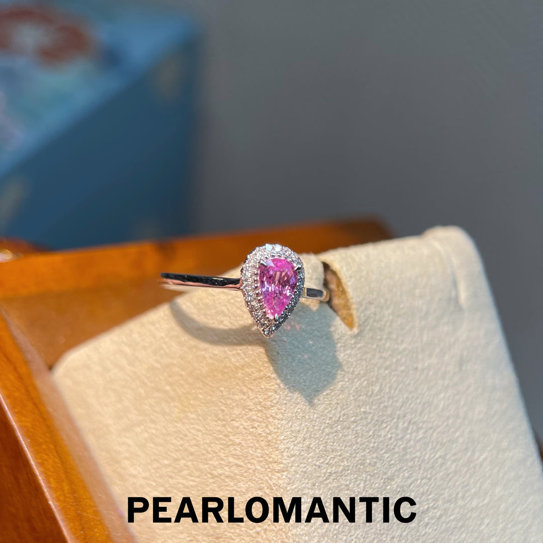 [Fine Jewelry] 18k Gold & Diamonds & Pink Sapphire Lotus Bloom Ring Size US6.5