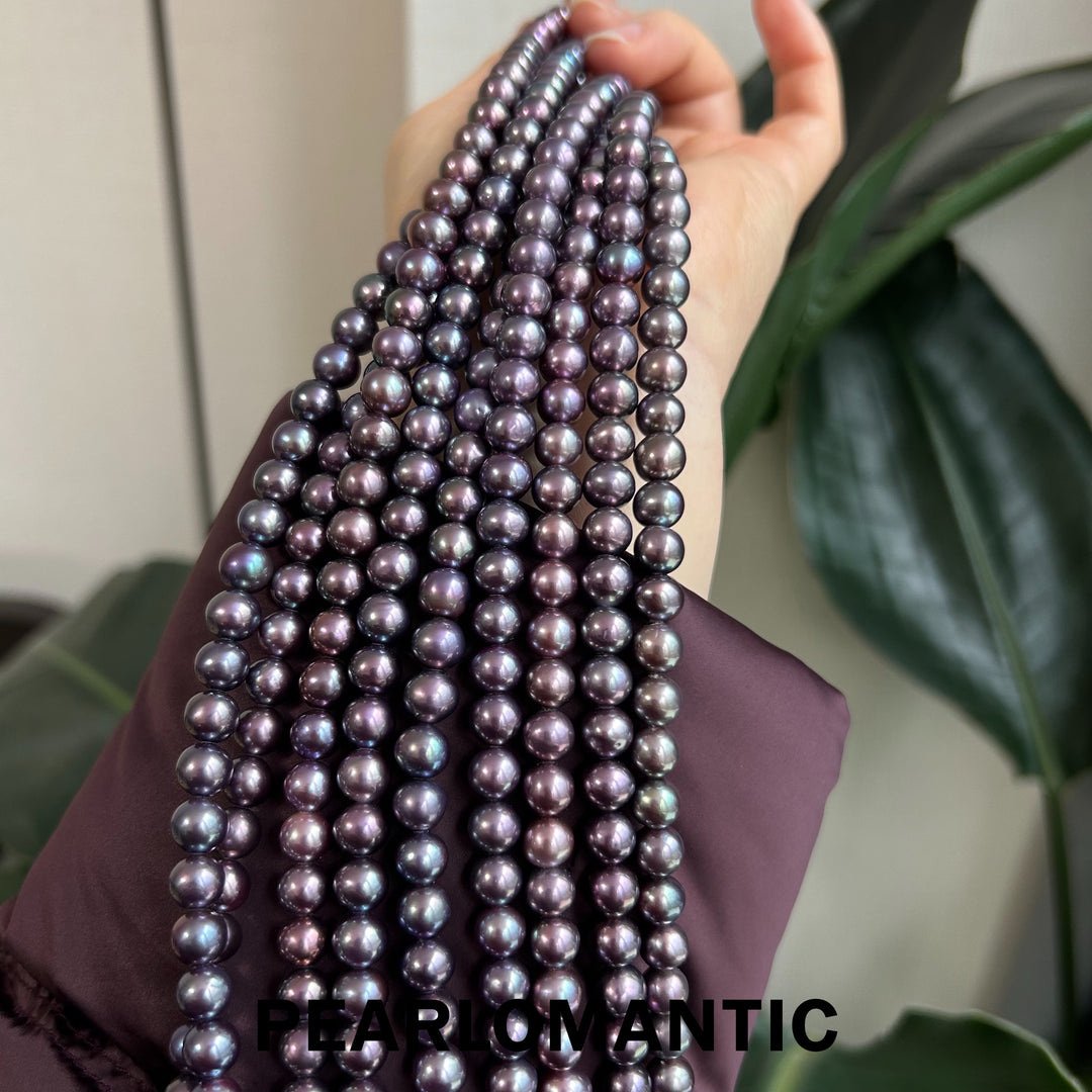 [Elección del Diseñador] Collar clásico "Nebulosa de uva morada" de perlas de agua dulce con plata S925