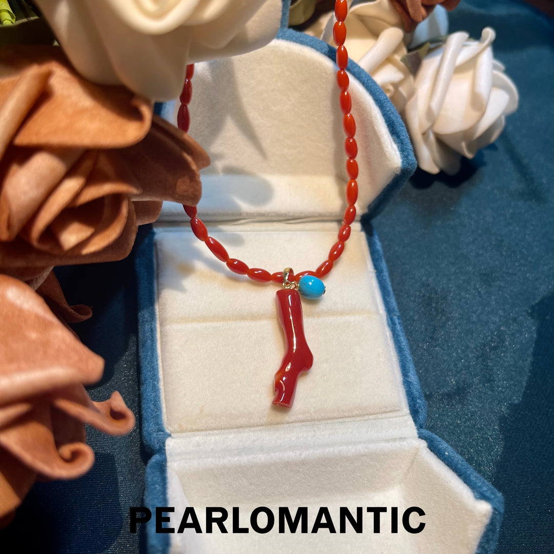[Designer's Choice] Japan Made Red Coral Dual Styles Pendants & Necklaces