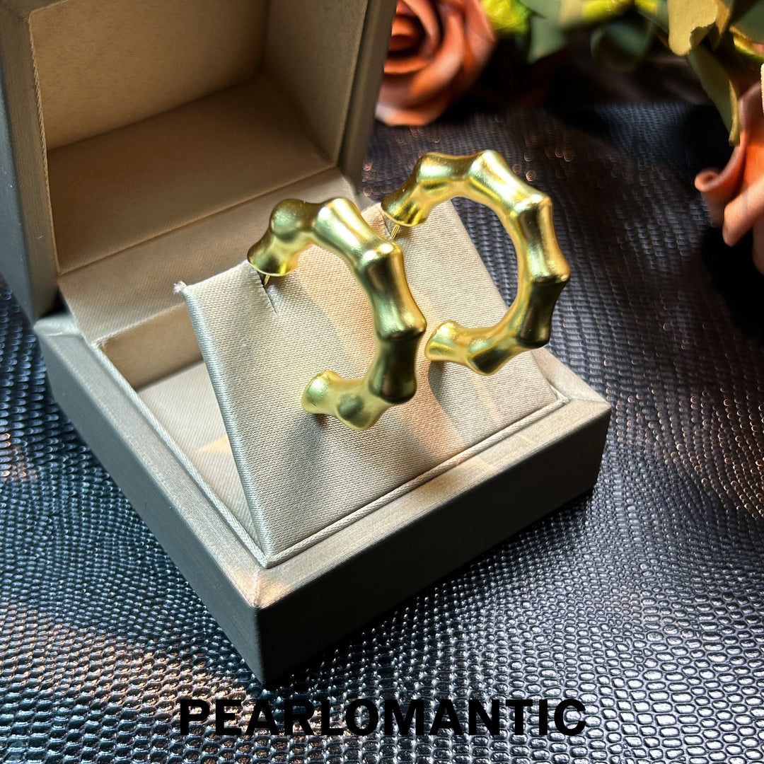 [Everyday Essentials] Italy-Made S925 Sterling Silver Golden Joint Earrings