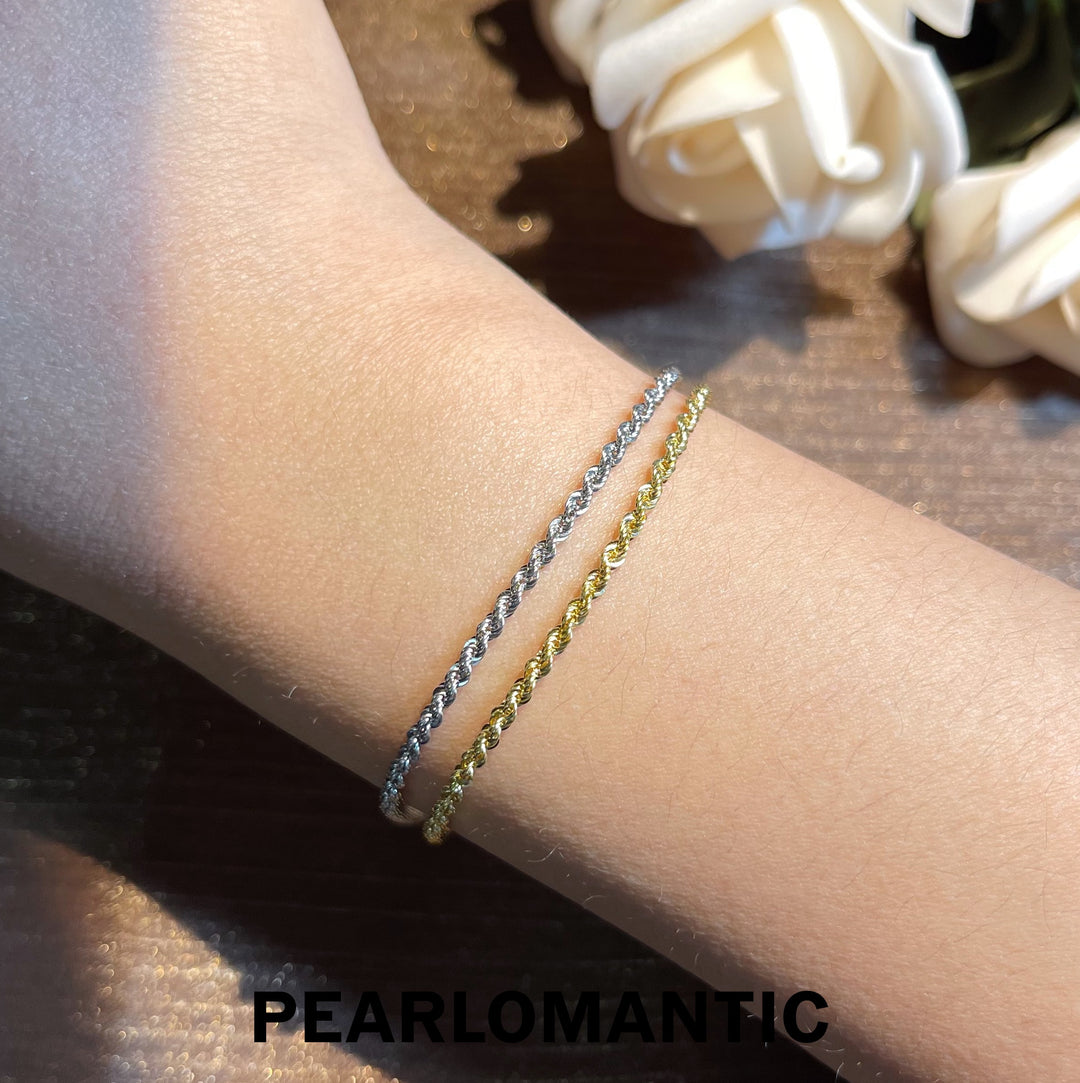 [Fine Jewelry] 18k Yellow Gold or White Gold Twisted Design Bracelets