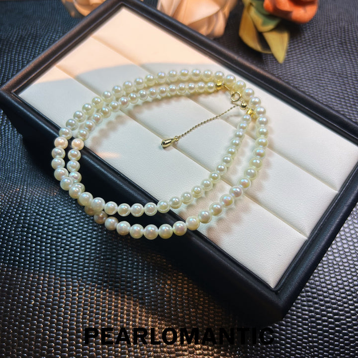 [Joyas finas] Collar Ajustable Akoya Perla 4-5mm Pequeña Elegancia Bebé